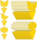 SHATCHI 90 Pcs Fruit Fly Traps Double Sided Sticky Fly Catcher Yellow view 1