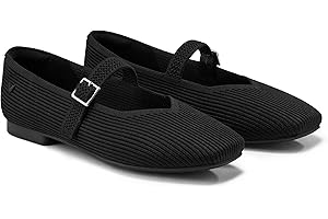 VIVAIA Margot Mary Jane Women Flat Shoes Slip on Square-Toe Washable Shoes Comfortable for Work with Arch Support