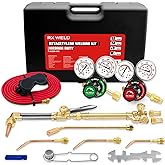 RX WELD Medium Duty Torch Kit with Check Valves | Heating Nozzle (6-MFA-1), Oxy Acetylene, Cutting, Welding, Brazing