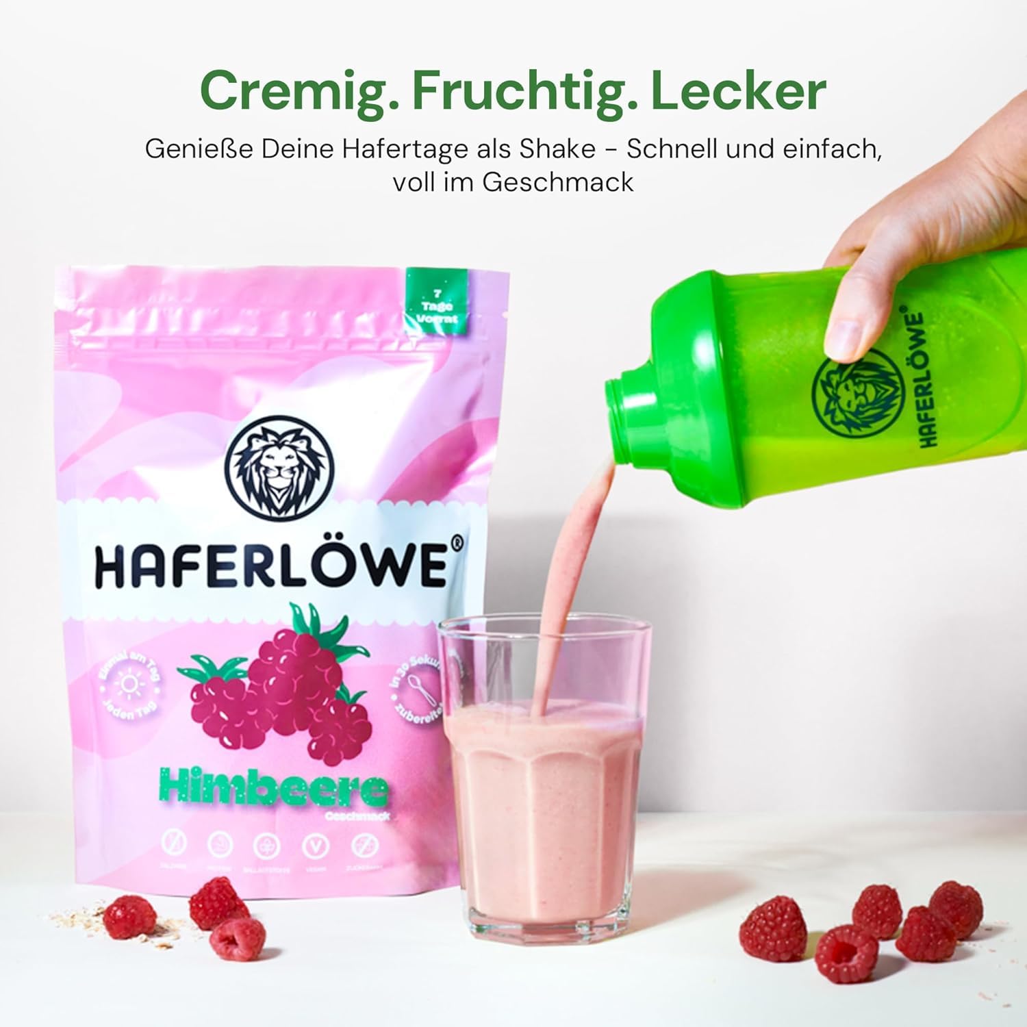 Haferlöwe Haferkur 35 Tage Starter Set | Leckere Hafertage in 5 Geschmacksrichtungen inkl. Gratis Shaker und Leitfaden | Protein Shake | Leckerer Diät Hafershake | DIA2® Ernährung 7