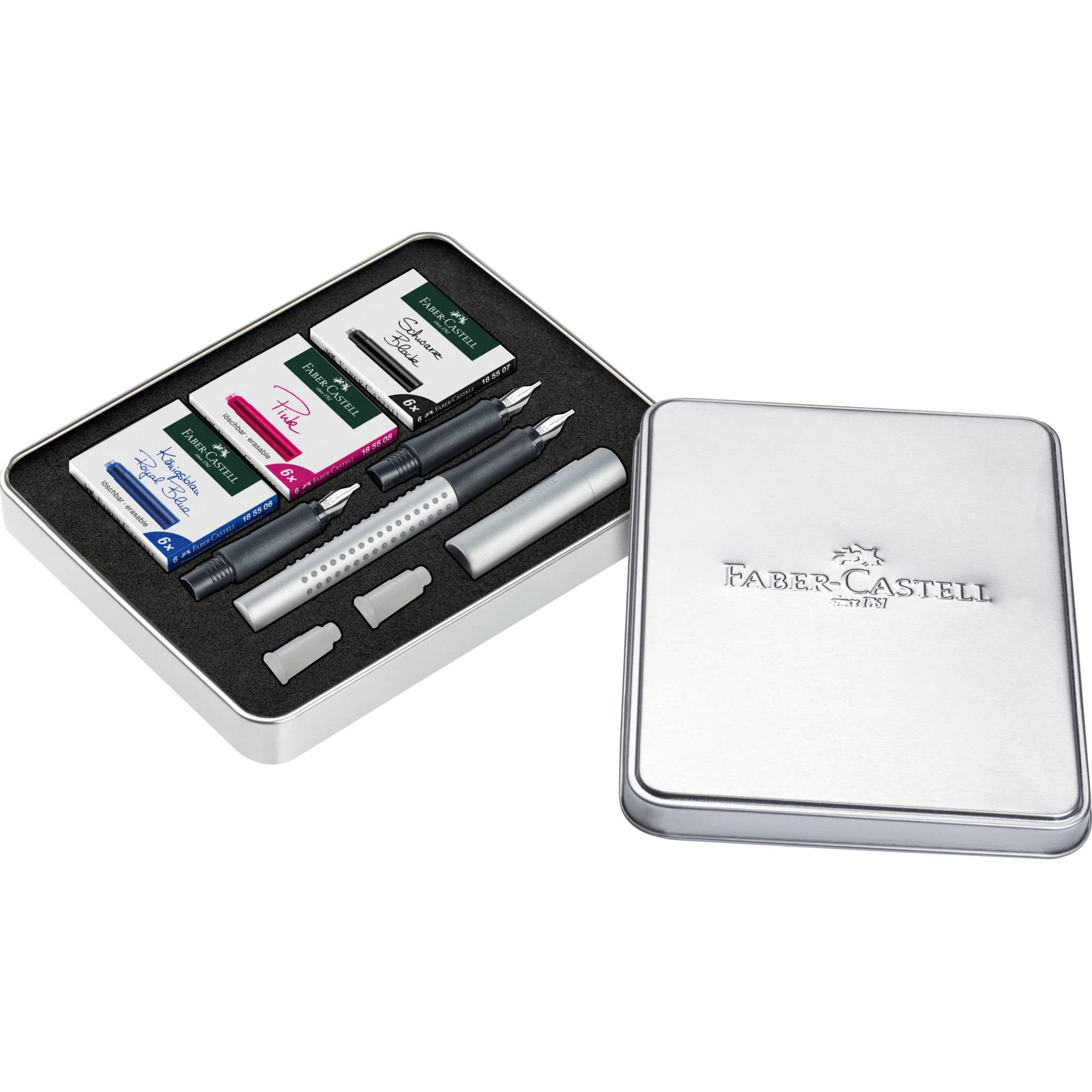FABER-CASTELL 201629 Grip 2011 Calligraphy Set, Silver