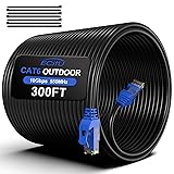 300FT Cat6 Outdoor Ethernet Cable, In-Ground, Heavy