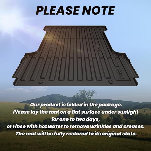 LASFIT 5.5FT BED MAT FOR FORD F-150 | F150 LIGHTNING 2026 2025 2024 67.1″ BED BOX ALL WEATHER PROTECTOR TPE TRUCK BED LINER DURABLE EASY CLEAN-NOT FIT FOR DROP IN BEDLIENR
