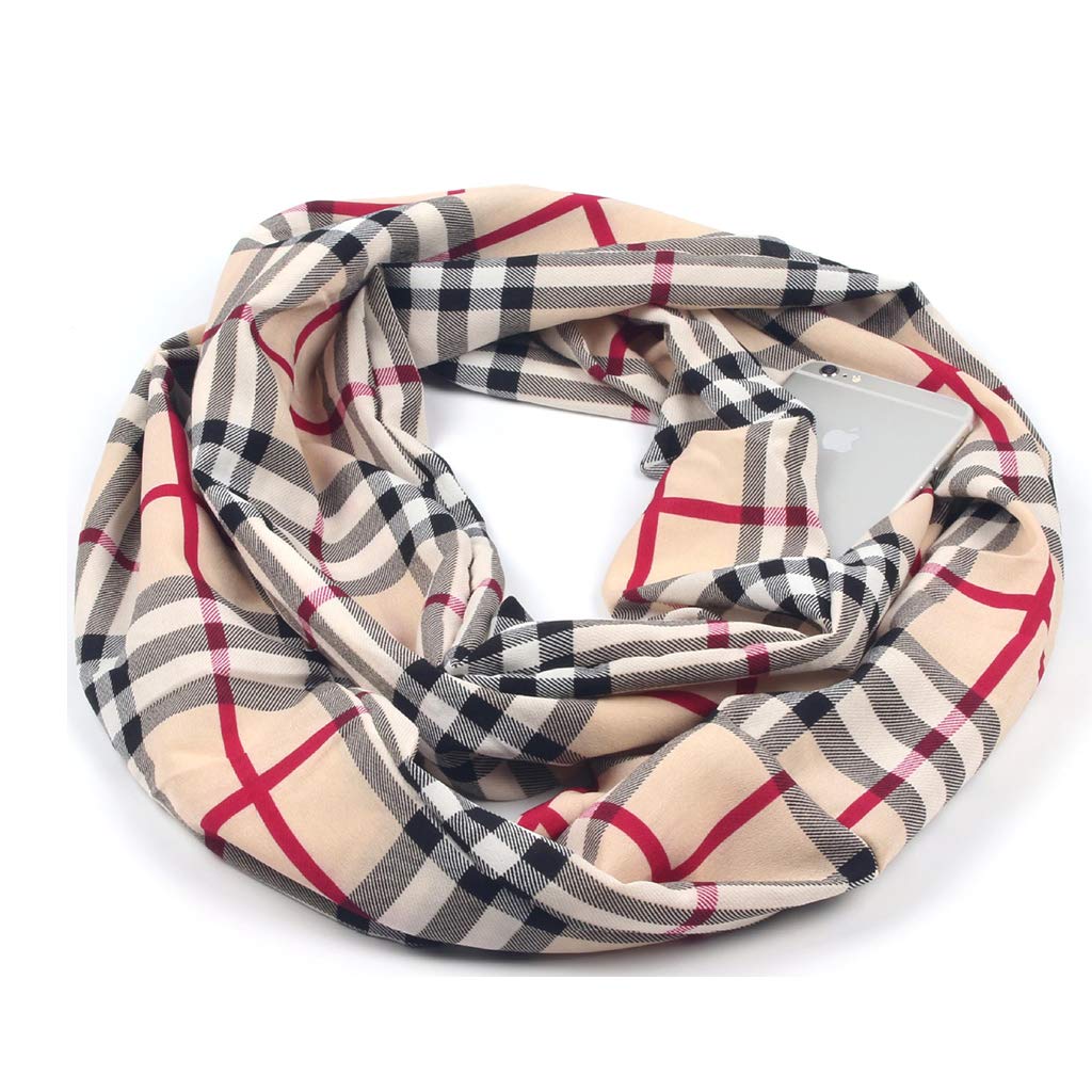 Zipper Hidden Pocket Infinity Scarf, Fashion Scarves for Women, Girls, Ladies Zipper Hidden Pocket Infinity Scarf, Fashion Scarves for Women, Girls, Ladies