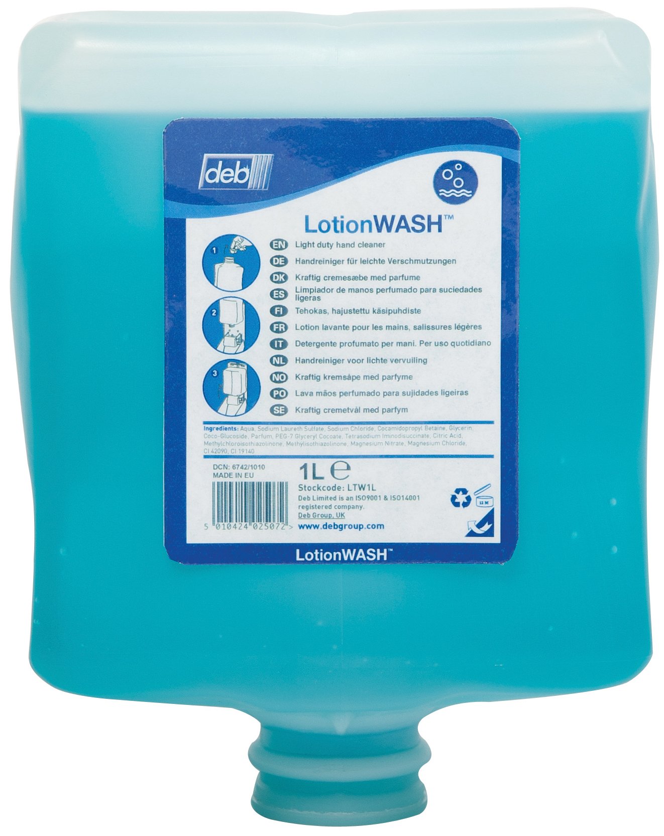 DEB LTW1L Estesol Hand Cleaner Lotion, 1L