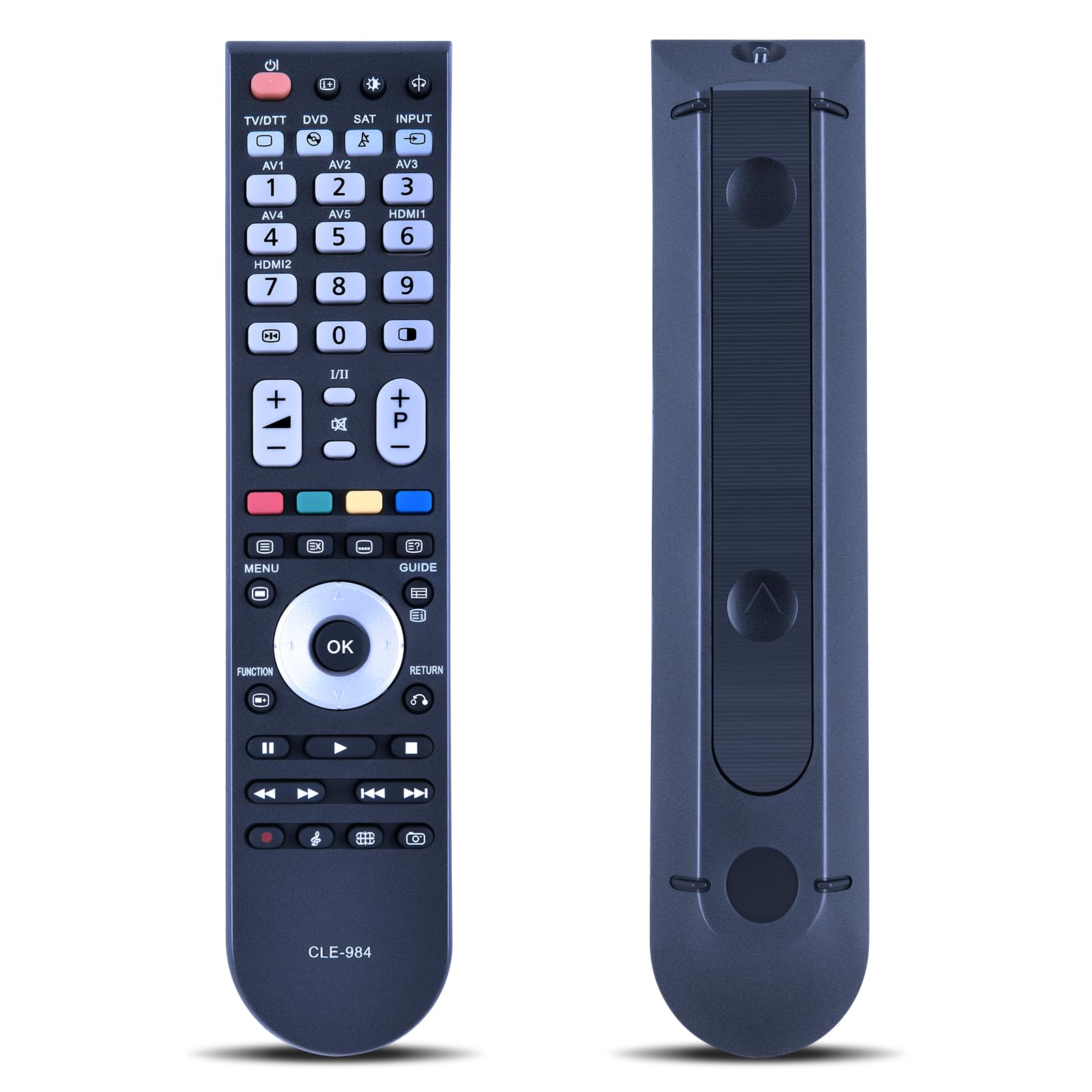 TCNOUMT Suitible for Hitachi TV CLE-984 Remote Control, Compatible with CLE-993 P50T01E P50T01U P42TP01U CLU-4984S P42TP01E P50A202 P50A402 L37V01EA P42T01UA P50T01UA P50TP01EA
