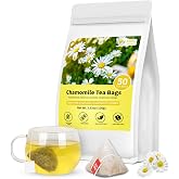 Chamomile Tea Bags, Chamomile Flower Herbal Tea, 50 Teabags, Calming, Supports Healthy Digestion, Caffeine-Free, Sugar-Free,(1 Pack/50 Bags)