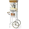 Nostalgia Popcorn Maker Machine - Professional Cart With 8 Oz Kettle Makes Up to 32 Cups - Vintage Popcorn Machine Movie Thea