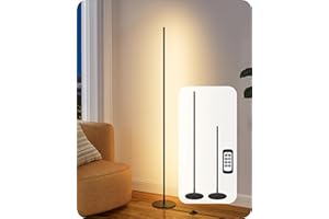 EDISHINE 59.7" Modern Floor Lamp, Minimalist Floor lamp with 3 Height Settings, 3 Color Temperature & Stepless Dimming, Remot