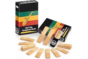 20 Pack Alto Saxophone Reeds 2.5 with Individual Package Easy Blowing Traditional Alto Sax Reeds Strength 2.5 Replaceable Sax