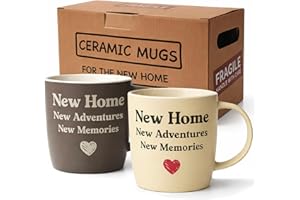 Triple Gifffted Housewarming Coffee Mug Set for New Home, Adventures, Memories, House Warming Couples Gift for New House Home