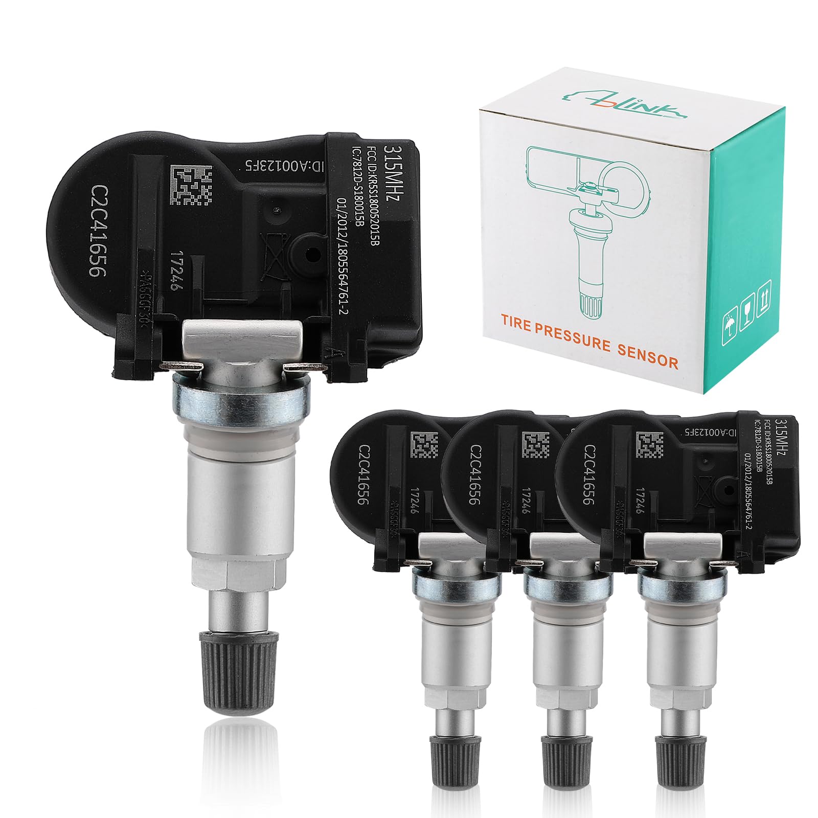 Photo 1 of AULINK LR018859 LR018860 C2C41656 Tire Pressure Monitoring System(TPMS) Sensor for 2004-2015 Jaguar XF XFR XK XKR XJ XJ8 XJR, 2006-2016 Land Rover LR2 LR3 LR4 Range Rover Rover Evoque Sport