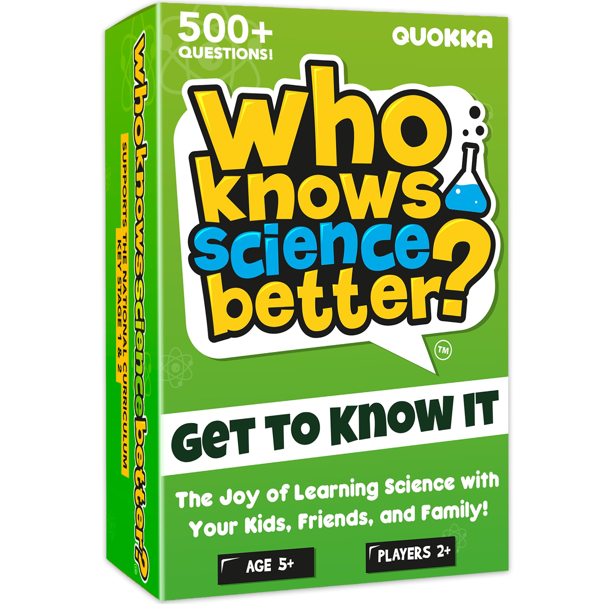 QUOKKA Who Knows Science Better Kids & Family Card Quiz Game | Fun & Educational Questions for Children & Families | Suitable for Boys & Girls 5+ Years Old — image 1