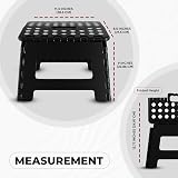 Utopia Home Folding Step Stool 9 Inch, 300 lbs, Anti Slip, Pack of 2, Black view 2
