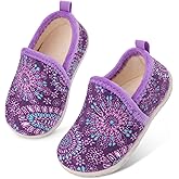 Lefflow Toddler Slippers Boys Girls House Shoes Slip on Baby Sock Shoes Lightweight Outdoor Walking Shoes
