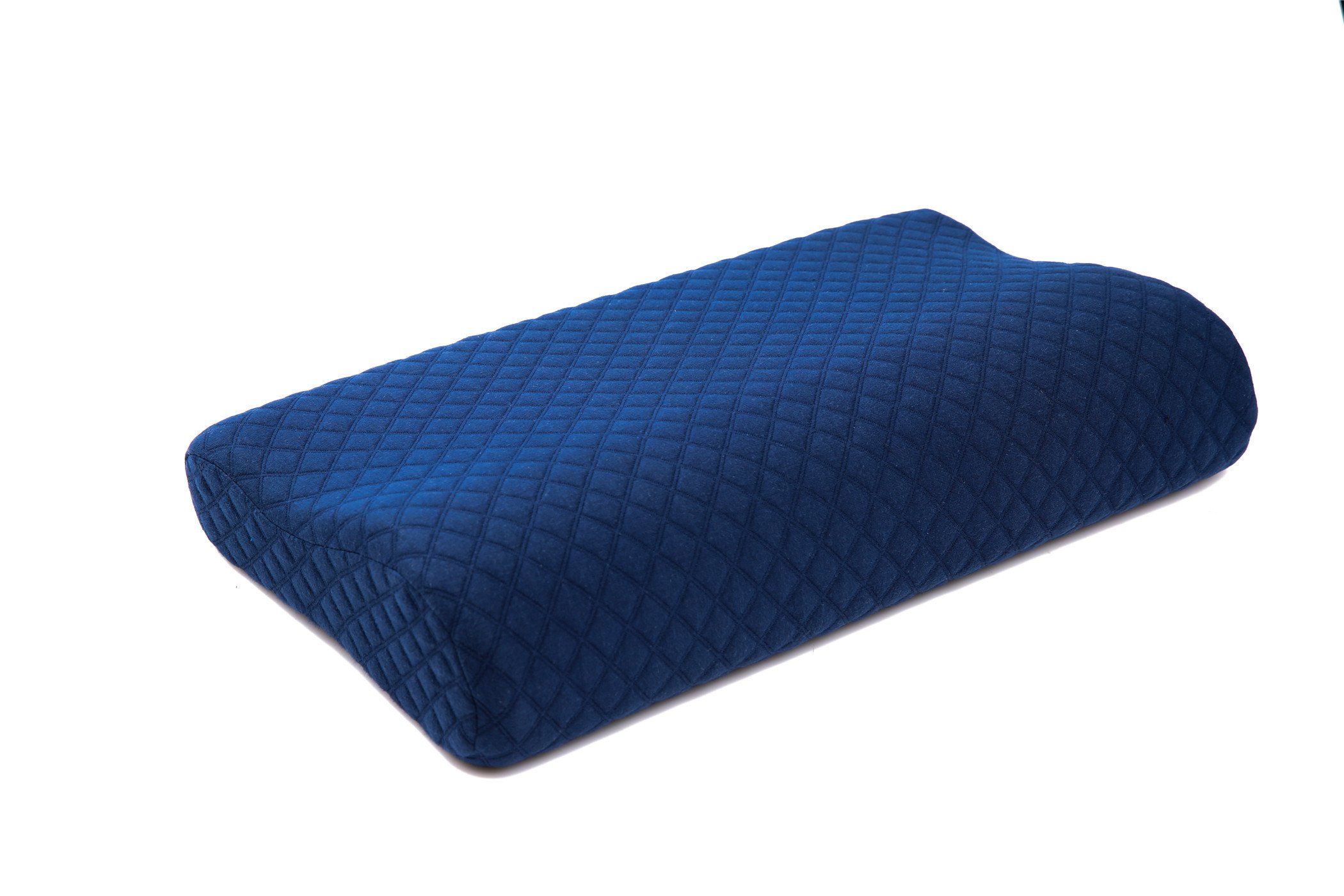 ZQ Memory Foam Therapeutic Design Cervical Bed Pillow Contour Pillow - Machine Washable - For Back and Side Sleepers (Standard)