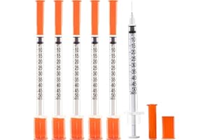 GESANGHUA U-100 0.5ml 30 Gauge 5/16" Syringe, Individually Packed 20 PACK