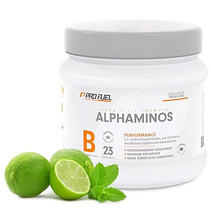 ALPHAMINOS | BCAA 2:1:1 | Das ORIGINAL von ProFuel | Essentielle Aminosäuren | Unfassbar leckerer Geschmack | 300g - FRESH LI