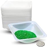 Weigh Boats Medium 100mL, 125 Pack Plastic Trays, Lab Scale Weighing Dishes | Antistatic Square Polystyrene Disposable Tray for Powder Weight, Pour Boat, Mixing Dish, Compounding, Chemistry Supplies