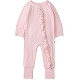 Little Sleepies Ruffle Zippy, Newborn Pajamas, Viscose from Bamboo Baby Pajamas, Girls Preemie Newborn Sleepers, 2-Way Zipper