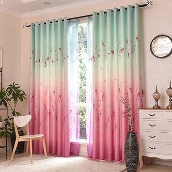 Qwasfcds Curtain Wind Princess Bedroom Curtains Children S Room