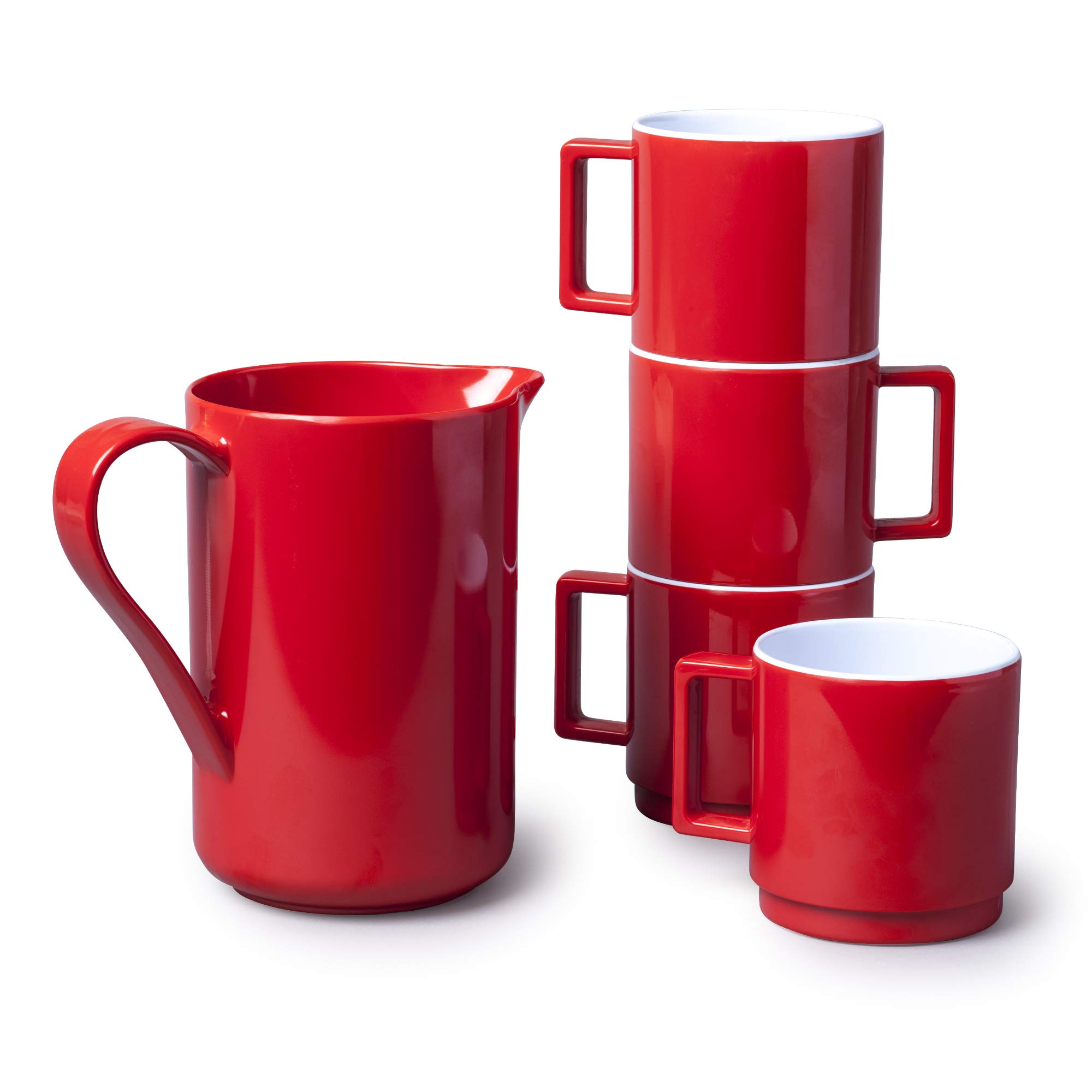 Zeal GSET2R Mugs & Jug Set, Red