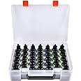 Alcohol Ink Storage Organizer Carrying Case, Holds 35pcs 0.35oz, 0.5oz Bottles of Alcohol Ink Set/for Stickles Glitter Glue/for Glossy Accents/for Reinkers, Paint Travel Box Container (Case Only)