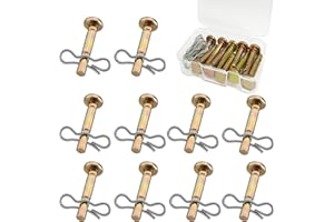 Goodffy 10 Pack Shear Pins and Cotter Pins, Upgraded 738-04124A and 714-04040 Replacement Shear Pin Kits for Snowblower, Comp