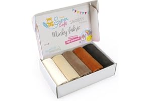 kullaloo Plush Fabric | Precut Fabric Bundle: 5 Pieces Solid Minky Fabric for Sewing | 19.5x29.5 Each | for Plushies, Baby Blankets, Pillows, Dog Beds, Apparel | Earth Colors Minky Fabric Pack