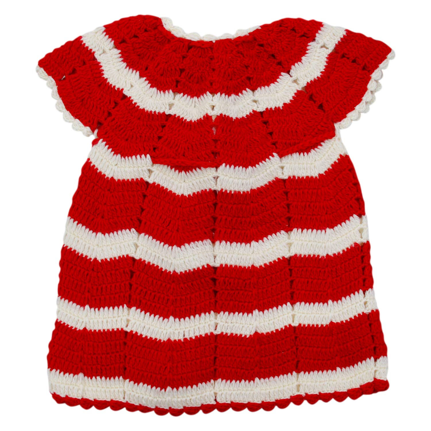 handmade woolen baby frock
