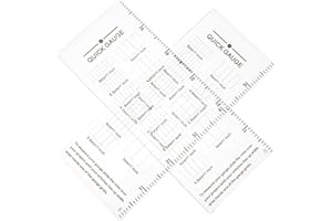 JOINPAYA 2pcs Acrylic Knitting Stitch Gauge Ruler with Grid, Quick Yarn Gauge Tool for Knitting and Crochet,