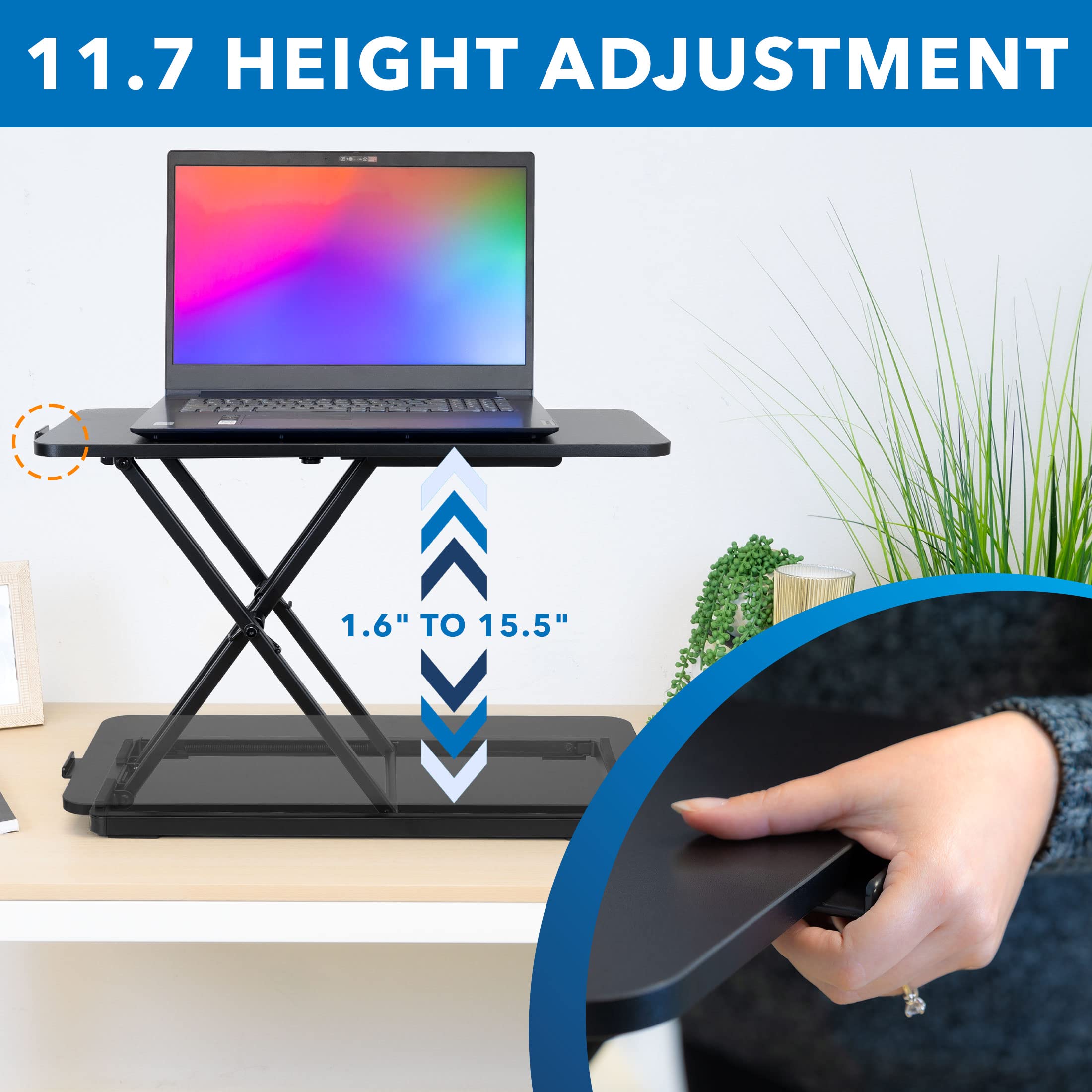 Keyboard Riser Pole Standing Mua Mount-It! Standing Keyboard Tray, Adjustable Height Keyboard Riser ...