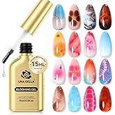 UNA GELLA Blooming Gel Nail Polish 15ml Super Clear for Spreading Effect U V/LED Needed Nail Blooming Gel for Marble Natural 