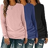 YGOODM Long Sleeve Shirts for Women Pack Crewneck Basic Tee Tops Spring Casual Tshirts