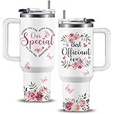 WWHSAI Wedding Officiant Gifts Tumbler, Best Officiant Ever Gift from Couple, Wedding Thank You Gifts for Bridesmaid, Funny Bride Groom Party Gift Coffee Cup 40oz