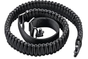 VVAAGG Two-Point Paracord Rifle Sling with Swivels, Non-Slip Gun Sling with Adjustable Length Strap