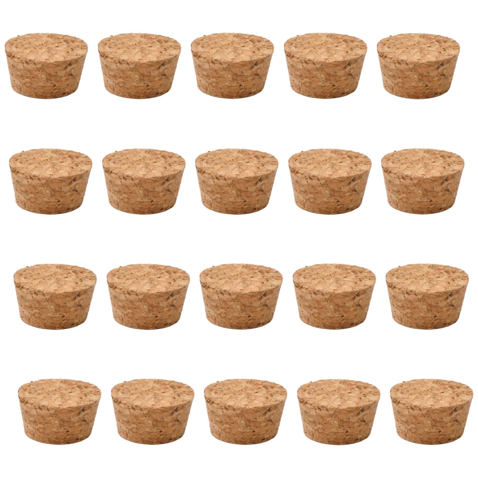 INCREWAY 20pcs Tapered Cork Stoppers, Conical Wood Wine Bottle Stopper, Natural Soft Wooden Plugs for Wine Bottle Glass Bottle Jar