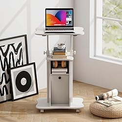 Tangkula Mobile Laptop Podium, Height Adjustable