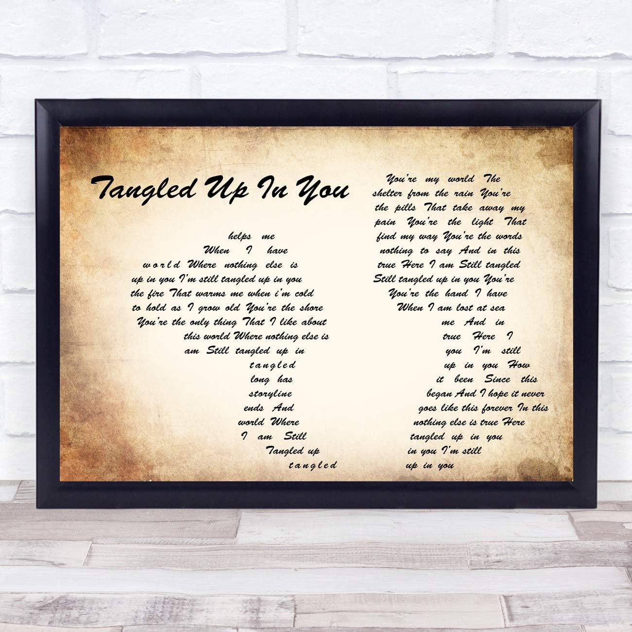 Amazon Com Tangled Up In You Man Lady Couple Song Lyric Quote Print Posters Prints