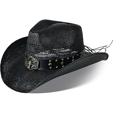 Chapeau De Cowboy En Paille Silverfever – Homme Ou Femme, Taille Unique Beige