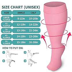 BLUEENJOY 3 Pack Plus Size Compression Socks for