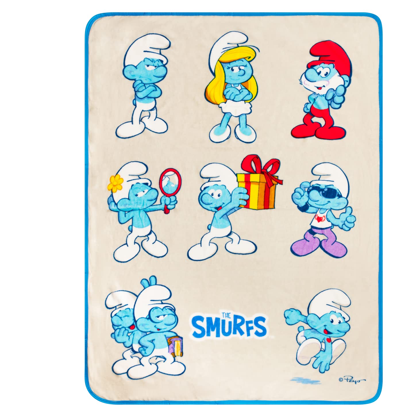 Franco Collectibles Smurfs Bedding Super Soft Micro Raschel Throw, 46 in x 60 in, (Official Licensed Product) — image 1