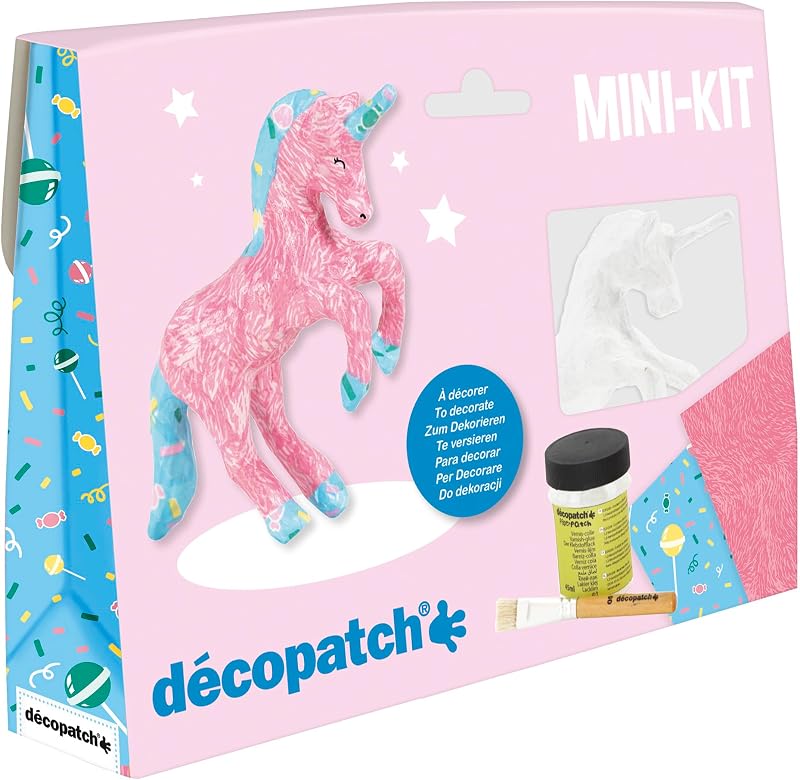 Décopatch Unicorn Mini Kit by Décopatch – Complete Craft Set for Kids
