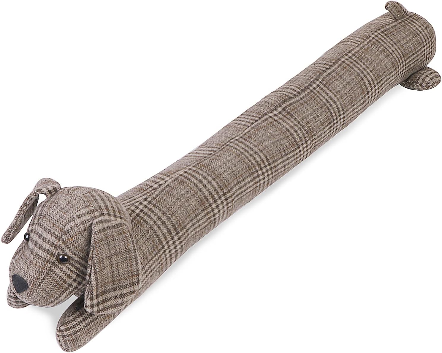 Draft Stoppers - CERAYOU 36 Inch Heavy Duty Under Door Draft Stopper, Cute Animals Shape Door & Window Draft Guard to Save Energy, Decorative Weighted Bottom Insulation Stopper Noise Air Wind Dust Blocker, Plaid Dog