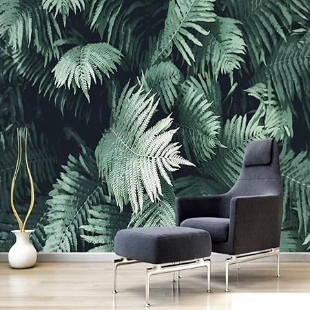 YiShuQiang Wallpaper Fototapeten Tropische Grünpflanze-Wohnzimmer-Schlafzimmer-Wand Wandbilder Wohnzimmer Schlafzimmer Büro F