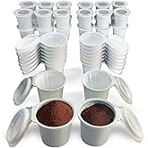 42 iFillCup Fillable K Cups - Ultrafine Filter for Sediment-Free Brew, Universal K Cup Brewer Compatibility, DeepBrew Filter Holds 50% More Coffee for Insanely Rich Brews (White)