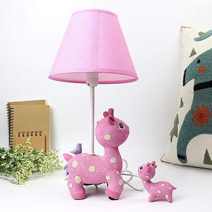 Efgs Enfants Lampe De Bureau Lampe De Chevet Bebe Mignon De Cerf Pour La Lumiere De Nuit Garcon Et Fille Avec Poupee De Cerf Mignon Pink Amazon Fr Cuisine Maison
