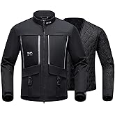 RIDEIRON Winter Motorcycle Jacket Men Armored Reflective Removable Liner Motorbike Riding Jackets Breathable Mesh Windproof M