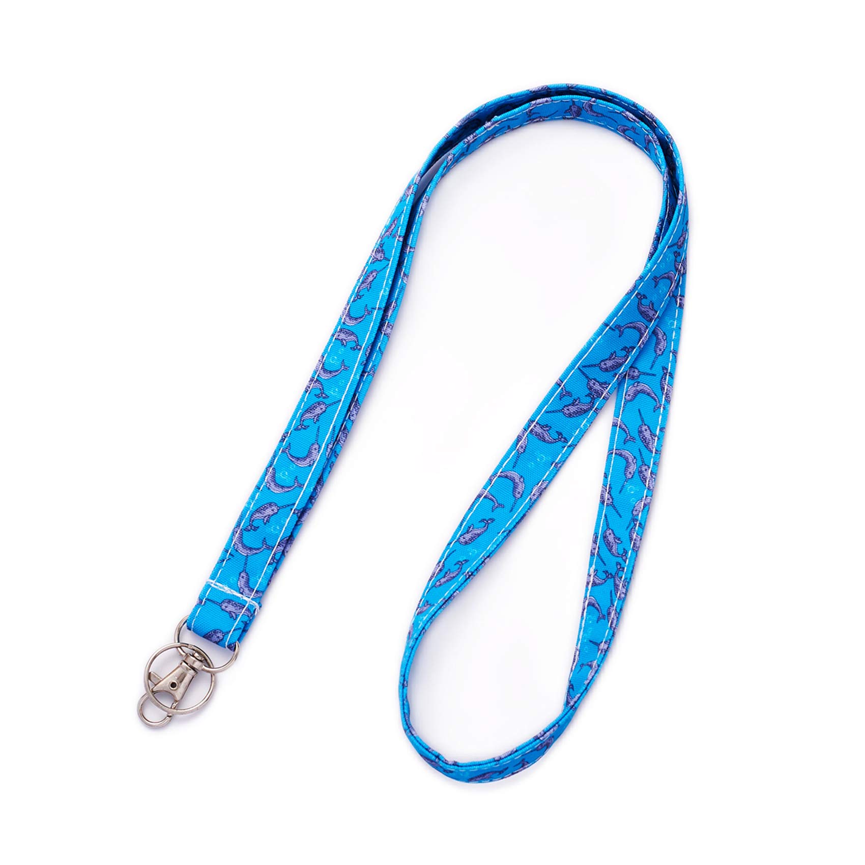 Narwhal Pattern Cotton Fabric Preschool Lanyard Long Neck Lanyards for Keys ID Badge Cute Cartoon Holder Coworker Gifts for Women