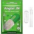 Angtai JN Empty Vegan Capsules Size 2 Plant Based Clear (500 Count) Gluten Free, Non-GMO, Halal Certified Pill Caps Filling Kit with 2 Spoons for Vegetarian DIY Your Own Supplements